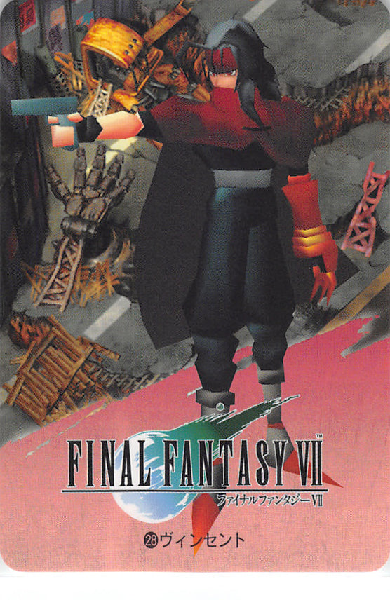 Final Fantasy 7 Trading Card - 28 Normal Carddass 20 Part 1: Vincent (Vincent Valentine) - Cherden's Doujinshi Shop - 1
