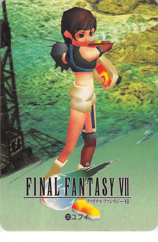 Final Fantasy 7 Trading Card - 30 Normal Carddass 20 Part 1: Yuffie (Yuffie Kisaragi) - Cherden's Doujinshi Shop - 1