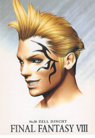 Final Fantasy 8 Trading Card - Visual Perfect Collection 30 Special Carddass Masters Triple Triad (SILVER FOIL SCRIPT) Zell Dincht (Zell Dincht) - Cherden's Doujinshi Shop - 1