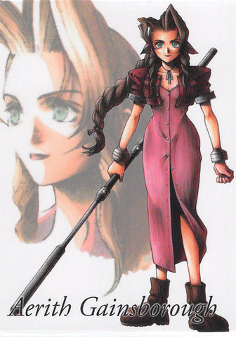 Final Fantasy Art Museum Trading Card - 1-002-2 Normal Art Museum Final Fantasy VII Anniversary Digital Plus: Aerith Gainsborough (Variant) (Aerith Gainsborough) - Cherden's Doujinshi Shop - 1