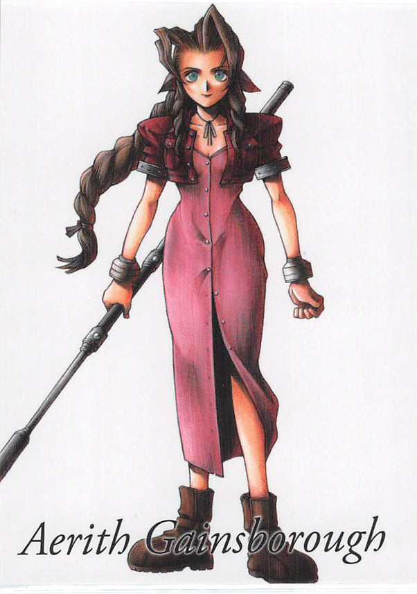 Final Fantasy Art Museum Trading Card - 1-002 Normal Art Museum Final Fantasy VII Anniversary Digital Plus: Aerith Gainsborough (Aerith Gainsborough) - Cherden's Doujinshi Shop - 1