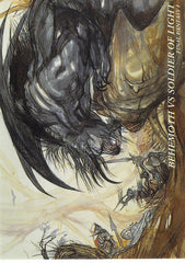 Final Fantasy Art Museum Trading Card - #005 Normal Art Museum Behemoth vs Soldier of Light (Final Fantasy I) (Warrior of Light) - Cherden's Doujinshi Shop - 1