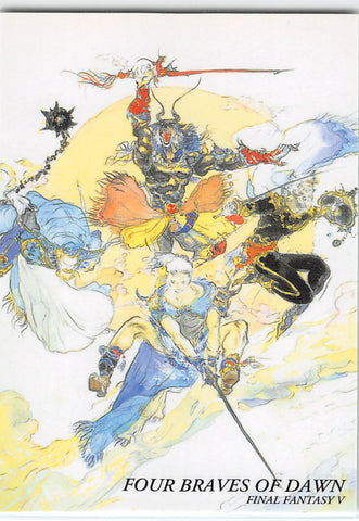 Final Fantasy Art Museum Trading Card - #182 Normal Art Museum Four Braves of Dawn (Final Fantasy V) (Dorgann Klauser) - Cherden's Doujinshi Shop - 1