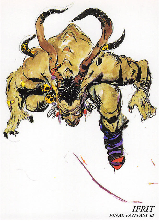 Final Fantasy Art Museum Trading Card - #309 Normal Art Museum Ifrit (Final Fantasy III) (Ifrit) - Cherden's Doujinshi Shop - 1