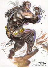 Final Fantasy Art Museum Trading Card - #310 Normal Art Museum Titan (Final Fantasy III) (Titan) - Cherden's Doujinshi Shop - 1