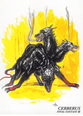 Final Fantasy Art Museum Trading Card - #314 Normal Art Museum Cerberus (Final Fantasy III) (Cerberus) - Cherden's Doujinshi Shop - 1
