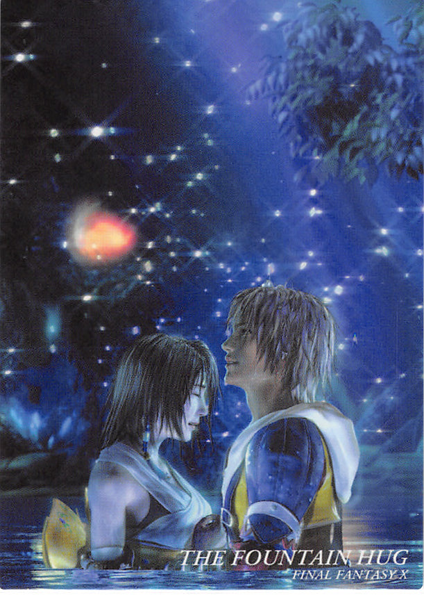 Final Fantasy Art Museum Trading Card - #468 Normal Art Museum The Fountain Hug (Final Fantasy X) (Tidus x Yuna) - Cherden's Doujinshi Shop - 1