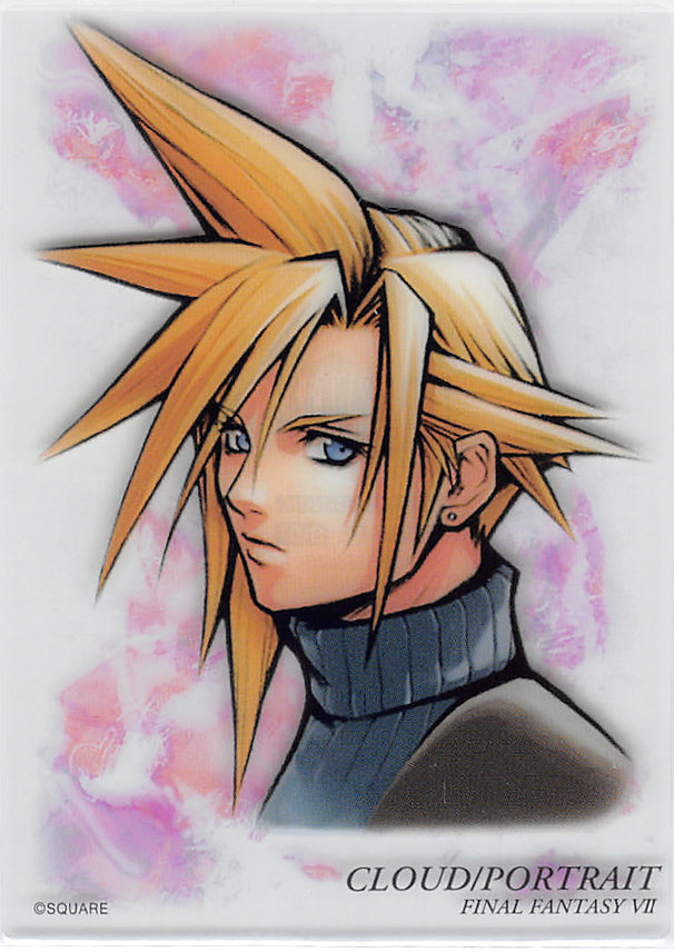 Final Fantasy Art Museum Trading Card - S-01 Normal Art Museum 7-11 Special  Edition Part 1 Final Fantasy VII: Cloud / Portrait (Cloud Strife / Cloud)