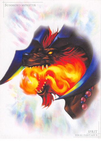 Final Fantasy Art Museum Trading Card - Special S-37 Normal Art Museum Ifrit (Summon's Monster) (Final Fantasy X) (Ifrit) - Cherden's Doujinshi Shop - 1