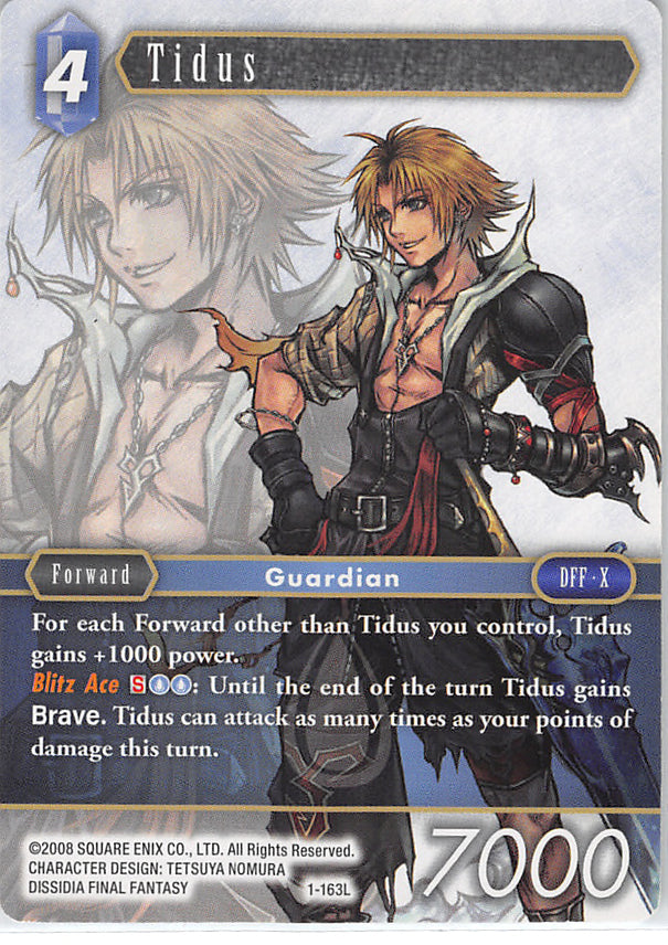 Final Fantasy Trading Card Game Trading Card - 1-163L Final Fantasy Trading Card Game Tidus (English Version) (Tidus) - Cherden's Doujinshi Shop - 1