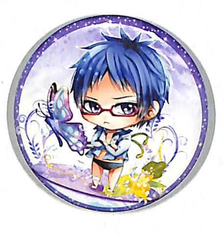 Free!  Iwatobi Swim Club Pin - Rei Ryugazaki with Butterfly Mini Can Badge (Purple Background) (Rei Ryugazaki) - Cherden's Doujinshi Shop - 1