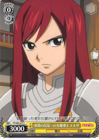 Fairy Tail Trading Card - FT/S09-017 C Weiss Schwarz Top Female Magician of Fairy Tail Erza (Erza Scarlet) - Cherden's Doujinshi Shop - 1