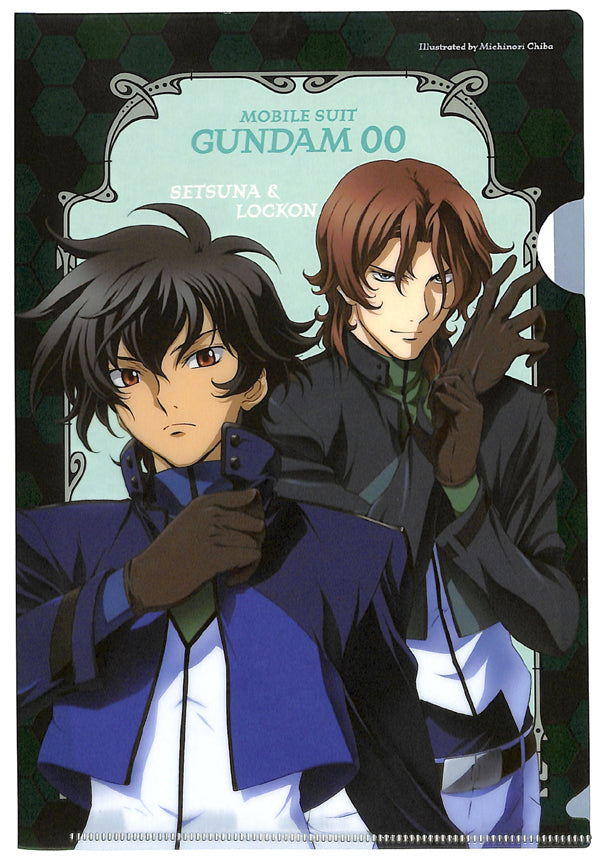 Gundam 00 Clear File - Animage 2008.11 Promo A5 Clear File Lockon Stratos and Setsuna F. Seiei (Setsuna F. Seiei) - Cherden's Doujinshi Shop - 1