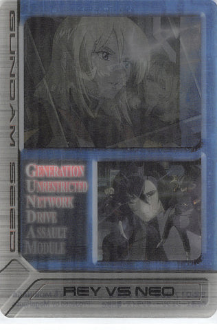 Gundam Seed Trading Card - S2-017-098 Lenticular Wafer Choco Rey vs Neo (Rey Za Burrel) - Cherden's Doujinshi Shop - 1