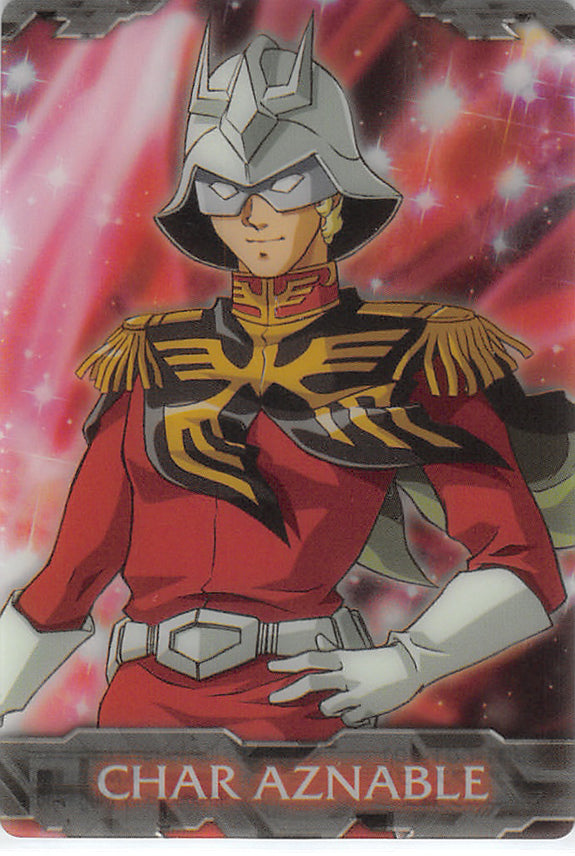 Mobile Suit Gundam Trading Card - GE01-001-001 Normal Wafer Choco EXTRA Edition: Char Aznable (Char Aznable) - Cherden's Doujinshi Shop - 1