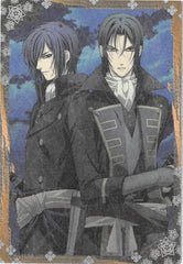Hakuoki Trading Card - SP 1 SP Frontier Works (FOIL) Hajime Saito and Toshizo Hijikata (Record of the Jade Blood: Truth (2) Washi Paper Version) (Toshizo Hijikata) - Cherden's Doujinshi Shop - 1