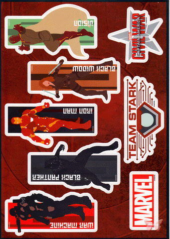 Marvel Universe Sticker - Marvel Captain America Civil War Happy Kuji Sticker Sheet H Prize Type 01 (Iron Man) - Cherden's Doujinshi Shop - 1