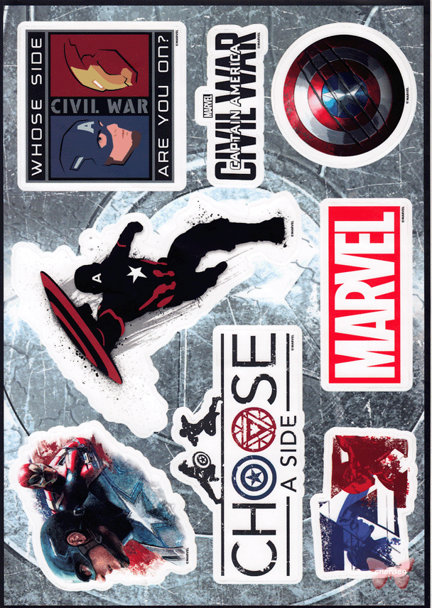 Marvel Universe Sticker - Marvel Captain America Civil War Happy Kuji Sticker Sheet H Prize Type 05 (Iron Man) - Cherden's Doujinshi Shop - 1