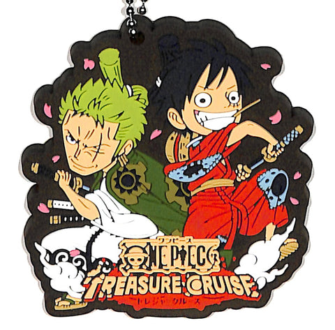 One Piece Keychain - Ichiban Kuji Treasure Cruise Prize G Rubber Mascot Roronoa Zoro x Monkey D. Luffy (Monkey D. Luffy) - Cherden's Doujinshi Shop - 1