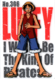 One Piece Trading Card - King of Pirates Gummy Card Part 3 (Defying Justice Edition):  306 Luffy (Luffy) - Cherden's Doujinshi Shop - 1
