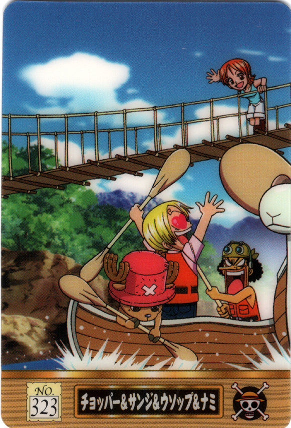 One Piece Trading Card - No.323 Normal King of Pirates Gummy Card Part 3 (Defying Justice Edition) Chopper & Sanji & Usopp & Nami (Chopper) - Cherden's Doujinshi Shop - 1