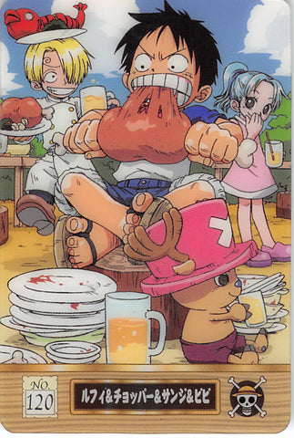 One Piece Trading Card - No.120 Normal Gumi New King of Pirates Gummy Card Part 3: Luffy & Chopper & Sanji & Vivi (Monkey D. Luffy) - Cherden's Doujinshi Shop - 1