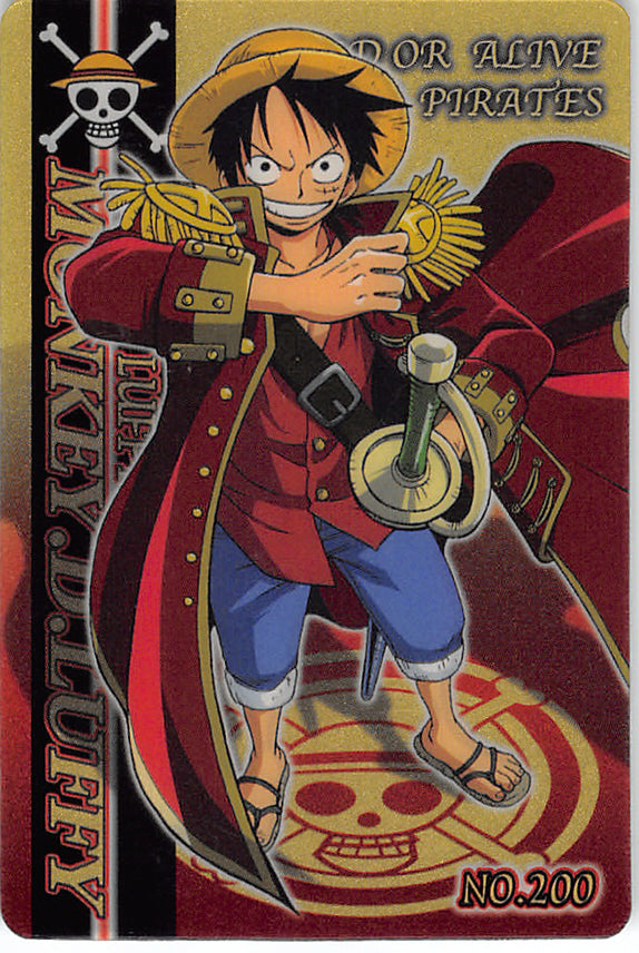 One Piece Trading Card - No.200 Special Gumi New King of Pirates Gummy Card Part 6: (FOIL) Monkey D. Luffy (Monkey D. Luffy) - Cherden's Doujinshi Shop - 1