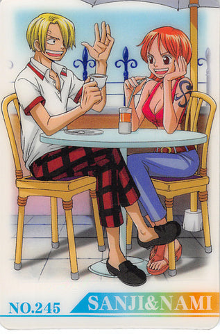 One Piece Trading Card - No.245 Normal Gumi New King of Pirates Gummy Card Part 8: Sanji & Nami (Sanji) - Cherden's Doujinshi Shop - 1