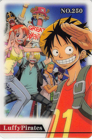 One Piece Trading Card - No.250 Normal Gumi New King of Pirates Gummy Card Part 8: Luffy Pirates (Monkey D. Luffy) - Cherden's Doujinshi Shop - 1