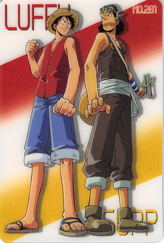 One Piece Trading Card - No.281 Normal Gumi King of Pirates Gummy Card 2 CP9 Edition: Luffy / Usopp (Monkey D. Luffy) - Cherden's Doujinshi Shop - 1
