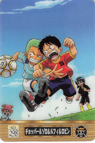 One Piece Trading Card - No.298 Normal Gumi King of Pirates Gummy Card 2 CP9 Edition: Chopper & Zoro & Luffy & Robin (Monkey D. Luffy) - Cherden's Doujinshi Shop - 1