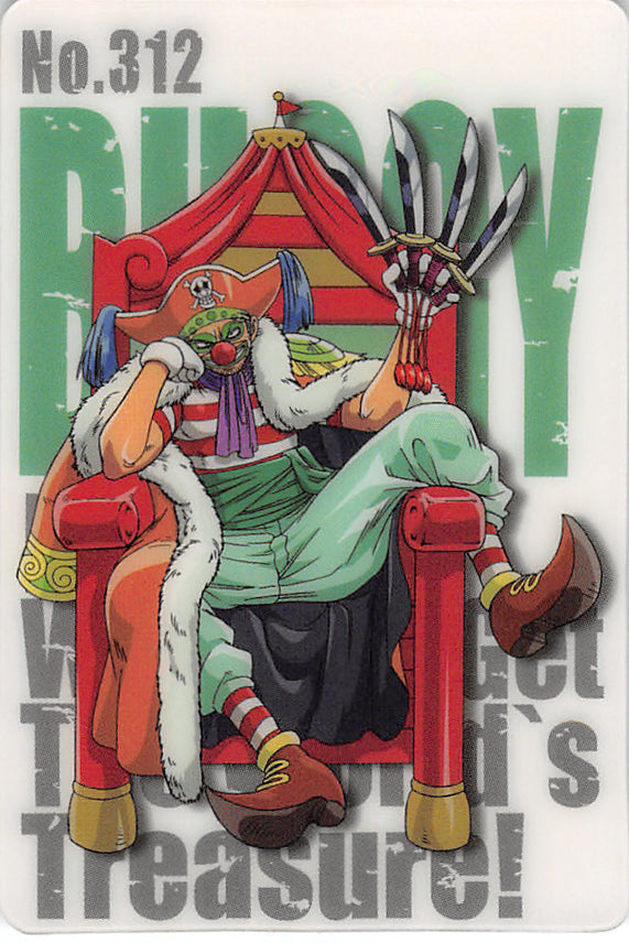 One Piece Trading Card - No.312 Normal Gumi King of Pirates Gummy Card 3 Defying Justice Edition: Buggy (Buggy) - Cherden's Doujinshi Shop - 1