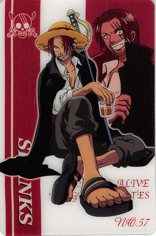 One Piece Trading Card - No.57 Normal Gumi New King of Pirates Gummy Card Part 1: Shanks (Shanks) - Cherden's Doujinshi Shop - 1