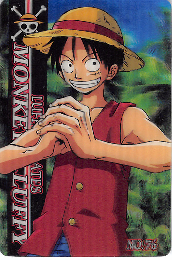 One Piece Trading Card - No.76 Lenticular Gumi New King of Pirates Gummy Card Part 2: Monkey D. Luffy (Monkey D. Luffy) - Cherden's Doujinshi Shop - 1