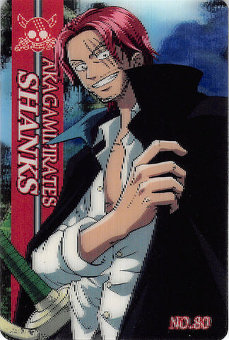 One Piece Trading Card - No.80 Lenticular Gumi New King of Pirates Gummy Card Part 2: Shanks (Shanks) - Cherden's Doujinshi Shop - 1