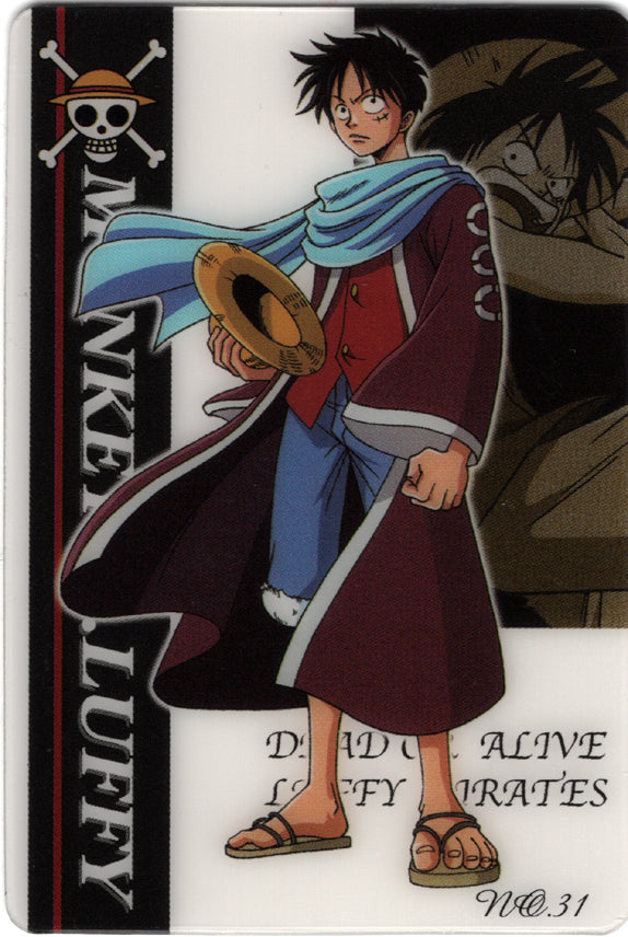 One Piece Trading Card - King of Pirates Gummy Card 2: No. 31 Monkey. D. Luffy Bandai (Luffy) - Cherden's Doujinshi Shop - 1