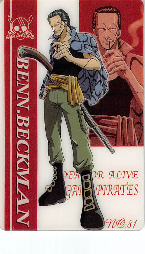 One Piece Trading Card - New King of Pirates Gumi Part 2: No. 81 Benn. Beckman Bandai (Benn Beckman) - Cherden's Doujinshi Shop - 1