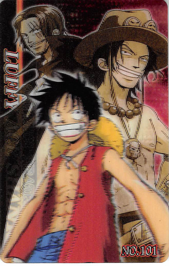 One Piece Trading Card - New King of Pirates Gumi Part 3: No. 101 Luffy (Lenticular) Bandai (Luffy) - Cherden's Doujinshi Shop - 1