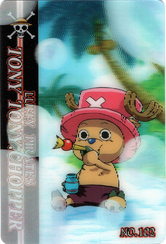 One Piece Trading Card - Part 3: No. 102 Lenticular New King of Pirates Gumi (Gummy) Luffy Pirates: Tony Tony. Chopper (Chopper) - Cherden's Doujinshi Shop - 1