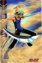 One Piece Trading Card - New King of Pirates Gumi Part 4: No. 127 Roronoa. Zoro (Lenticular) Bandai (Zoro) - Cherden's Doujinshi Shop - 1