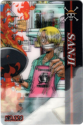 One Piece Trading Card - Part 4: No. 128 Lenticular New King of Pirates Gumi (Gummy) Sanji (Sanji) - Cherden's Doujinshi Shop - 1