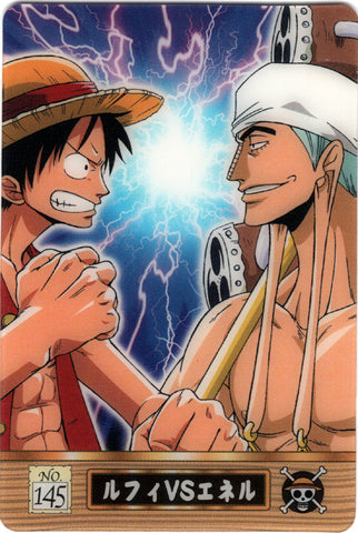 One Piece Trading Card - Part 4: No. 145 Normal New King of Pirates Gumi (Gummy) Luffy vs Enel (Monkey D. Luffy) - Cherden's Doujinshi Shop - 1