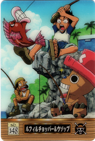 One Piece Trading Card - Part 4: No. 148 Normal New King of Pirates Gumi (Gummy) Luffy & Chopper & Usopp (Monkey D. Luffy) - Cherden's Doujinshi Shop - 1