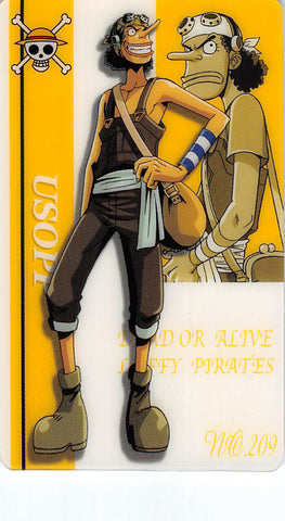 One Piece Trading Card - New King of Pirates Gumi Part 7: No. 209 Usopp Bandai (Usopp) - Cherden's Doujinshi Shop - 1