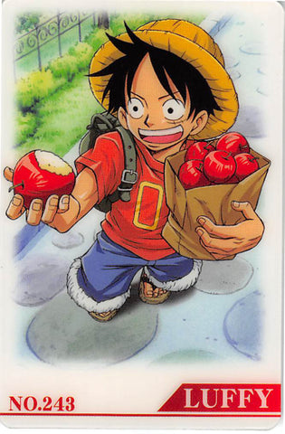 One Piece Trading Card - No. 243 Normal Bandai New King of Pirates Gumi Part 8: Luffy (Monkey D. Luffy) - Cherden's Doujinshi Shop - 1