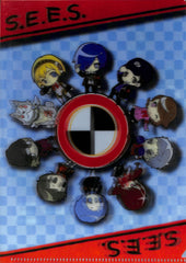 Persona 3 Clear File - Happy Kuji Prize E 3D A4 Clear File 3 S.E.E.S. Chibi Group (Elizabeth) - Cherden's Doujinshi Shop - 1