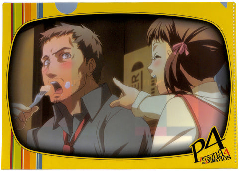 Persona 4 Clear File - Happy Kuji P4 Prize F 01 Type D Ryotaro and Nanako Dojima (Ryotaro Dojima) - Cherden's Doujinshi Shop - 1