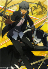 Persona 4 Clear Plate - Persona4 the Animation Jumbo Carddass A5 Clear Plate Collection: Gold Metallic Embossing Plate 4 Yu Narukami and Izanagi (Yu Narukami) - Cherden's Doujinshi Shop - 1