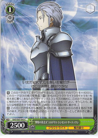 Sword Art Online Trading Card - SAO/S65-043 C Weiss Schwarz Violet-Haired Suave Man Eldrie Synthesis Thirty-One (CH) (Eldrie Woolsburg) - Cherden's Doujinshi Shop - 1
