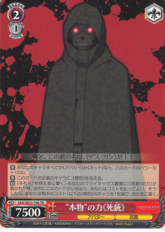 Sword Art Online Trading Card - SAO/SE23-T06 TD Weiss Schwarz True Power Death Gun (CH) (Death Gun) - Cherden's Doujinshi Shop - 1